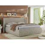 Łóżko tapicerowane CAELA CLASSIC 180x200 - materac piankowy - beżowy, struktura
