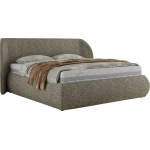 Łóżko tapicerowane CAELA CLASSIC 140x200 - materac pocket - szary, struktura