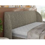 Łóżko tapicerowane CAELA CLASSIC 160x200 - materac pocket - szary, struktura