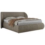 Łóżko tapicerowane CAELA CLASSIC 180x200 - materac multipocket - szary, struktura