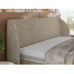 Łóżko tapicerowane CAELA CLASSIC 180x200 - materac multipocket - ciemnobeżowy, struktura