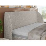 Łóżko tapicerowane CAELA CLASSIC 180x200 - materac pocket - jasnoszary, struktura