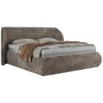 Łóżko tapicerowane CAELA CLASSIC 160x200 - jasnobrązowy, sztruks