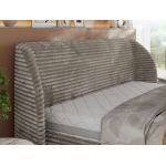 Łóżko tapicerowane CAELA CLASSIC 160x200 - materac multipocket - jasnobrązowy, sztruks