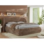 Łóżko tapicerowane CAELA CLASSIC 200x200 - brązowy, sztruks