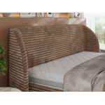 Łóżko tapicerowane CAELA CLASSIC 180x200 - materac multipocket - brązowy, sztruks