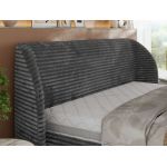 Łóżko tapicerowane CAELA CLASSIC 200x200 - materac piankowy - szary, sztruks