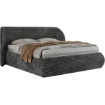 Łóżko tapicerowane CAELA CLASSIC 160x200 - materac multipocket - szary, sztruks
