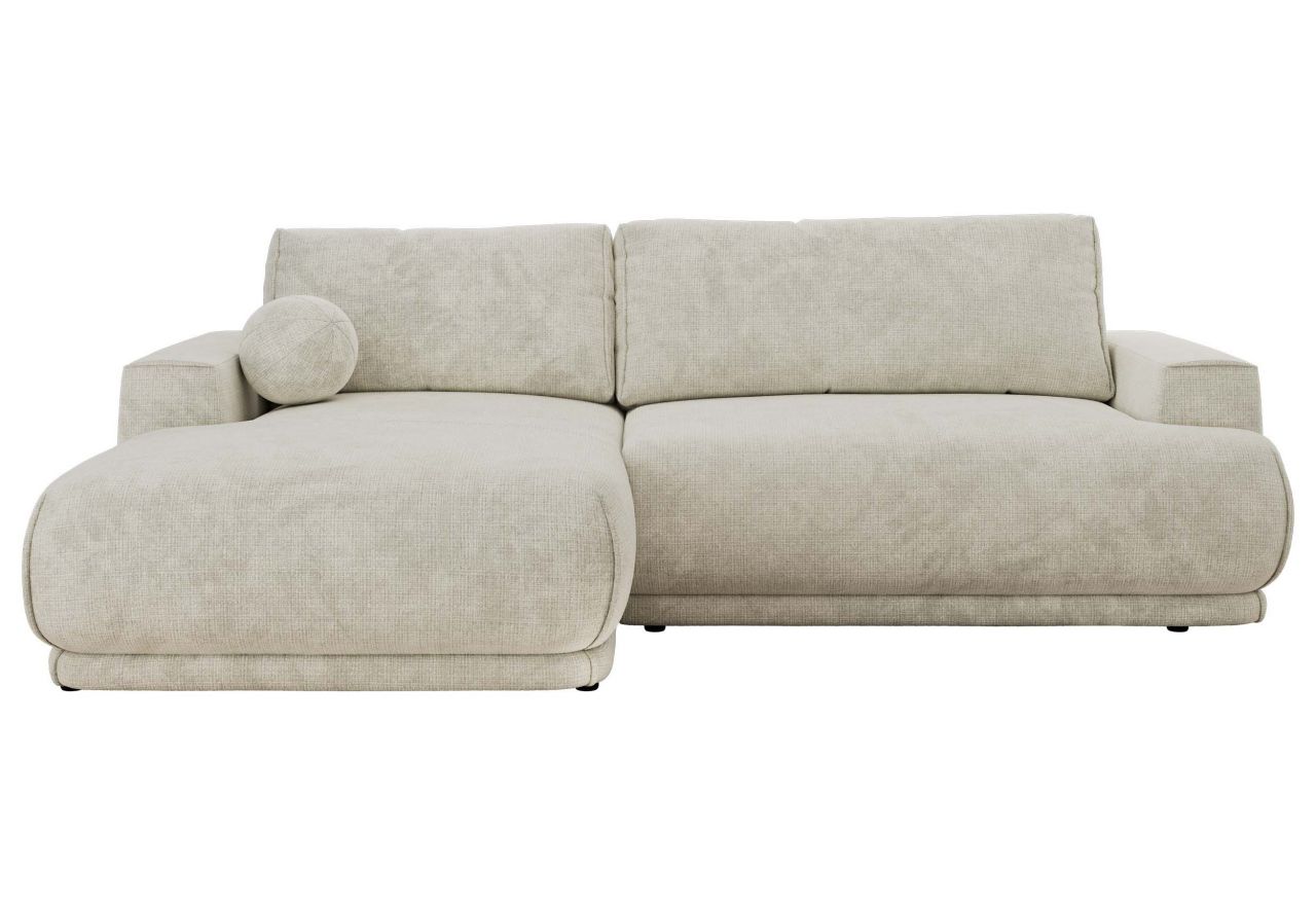 Narożnik RINA L - strona lewa - kremowy, szenil grubo tkany