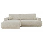 Narożnik RINA L - strona lewa - kremowy, szenil grubo tkany