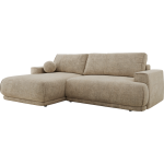 Narożnik RINA L - strona lewa - beżowy, szenil grubo tkany