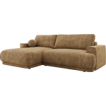 Narożnik RINA L - strona lewa - jasnobrązowy, szenil grubo tkany