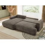 Narożnik RINA L - strona lewa - brązowy, szenil grubo tkany