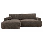 Narożnik RINA L - strona lewa - brązowy, szenil grubo tkany