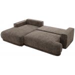 Narożnik RINA L - strona lewa - brązowy, szenil grubo tkany