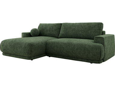 Narożnik RINA L - strona lewa - ciemnozielony, szenil grubo tkany