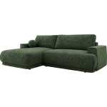 Narożnik RINA L - strona lewa - ciemnozielony, szenil grubo tkany