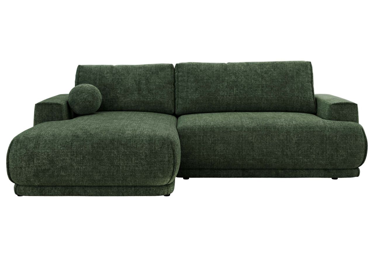Narożnik RINA L - strona lewa - ciemnozielony, szenil grubo tkany