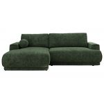 Narożnik RINA L - strona lewa - ciemnozielony, szenil grubo tkany