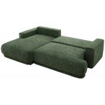 Narożnik RINA L - strona lewa - ciemnozielony, szenil grubo tkany