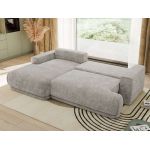 Narożnik RINA L - strona lewa - jasnoszary, szenil grubo tkany