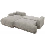 Narożnik RINA L - strona lewa - jasnoszary, szenil grubo tkany