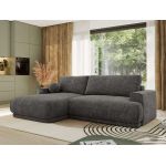 Narożnik RINA L - strona lewa - szary, szenil grubo tkany