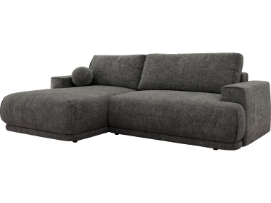 Narożnik RINA L - strona lewa - szary, szenil grubo tkany