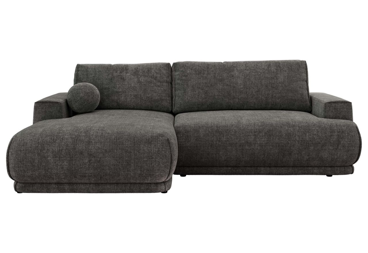 Narożnik RINA L - strona lewa - szary, szenil grubo tkany