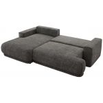 Narożnik RINA L - strona lewa - szary, szenil grubo tkany