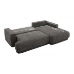 Narożnik RINA L - strona lewa - szary, szenil grubo tkany