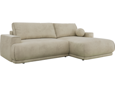 Narożnik RINA L - strona lewa - beżowy, welwet