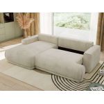 Narożnik RINA L - strona lewa - beżowy, welwet