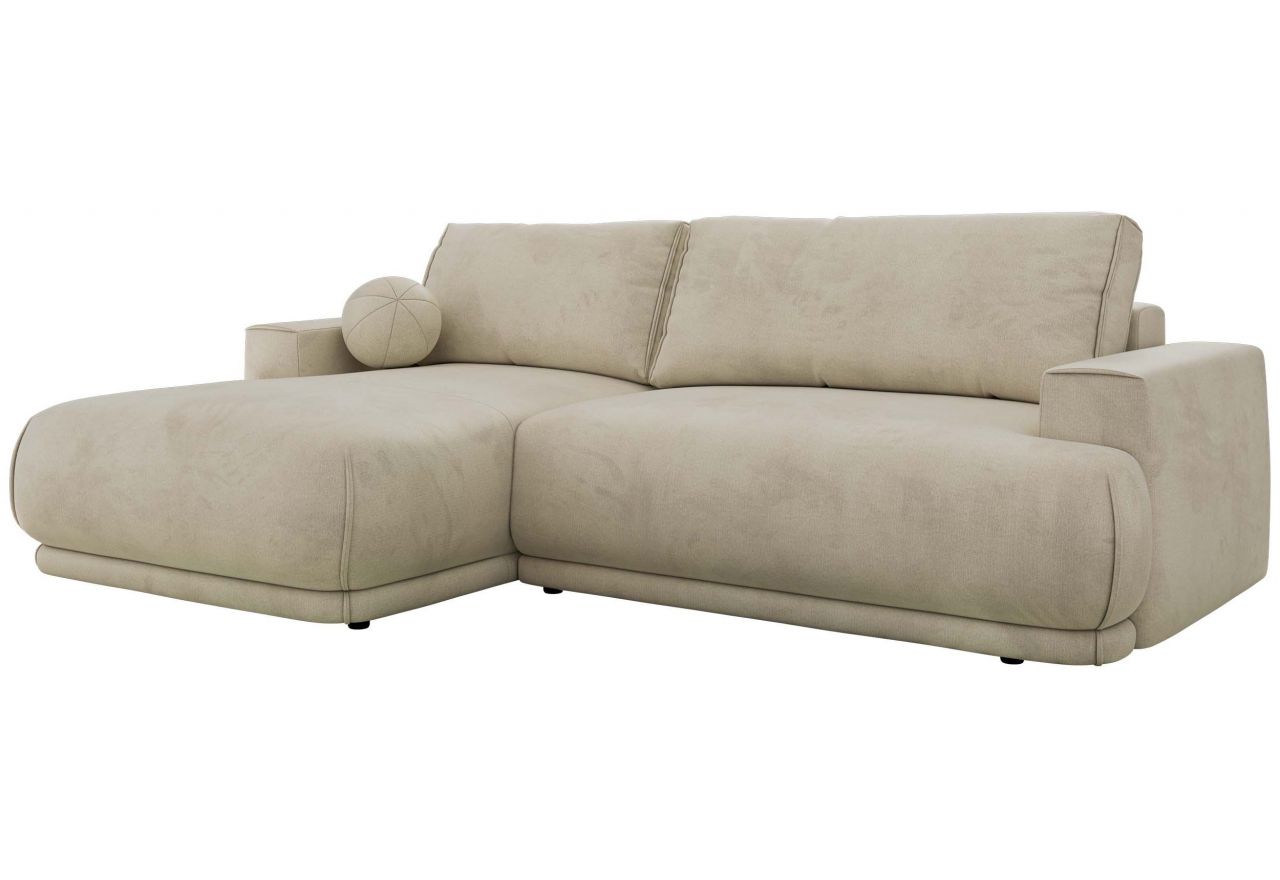 Narożnik RINA L - strona lewa - beżowy, welwet