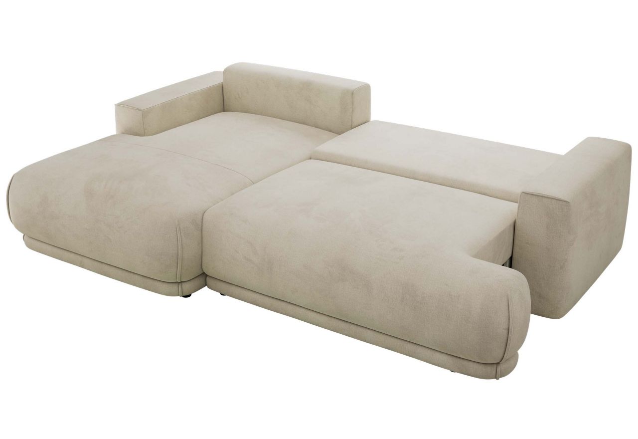 Narożnik RINA L - strona lewa - beżowy, welwet