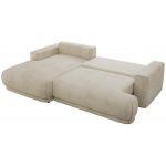 Narożnik RINA L - strona lewa - beżowy, welwet