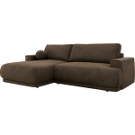 Narożnik RINA L - strona lewa - brązowy, welwet