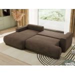 Narożnik RINA L - strona lewa - brązowy, welwet