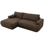 Narożnik RINA L - strona lewa - brązowy, welwet