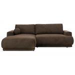 Narożnik RINA L - strona lewa - brązowy, welwet