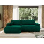 Narożnik RINA L - strona lewa - ciemnozielony, welwet