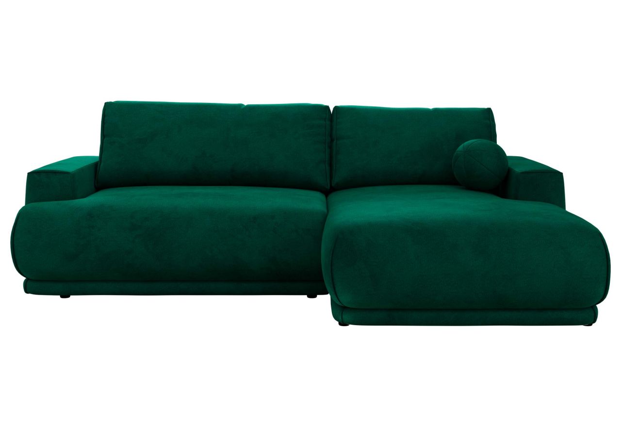 Narożnik RINA L - strona lewa - ciemnozielony, welwet