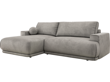 Narożnik RINA L - strona lewa - jasnoszary, welwet