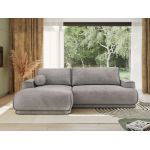 Narożnik RINA L - strona lewa - jasnoszary, welwet