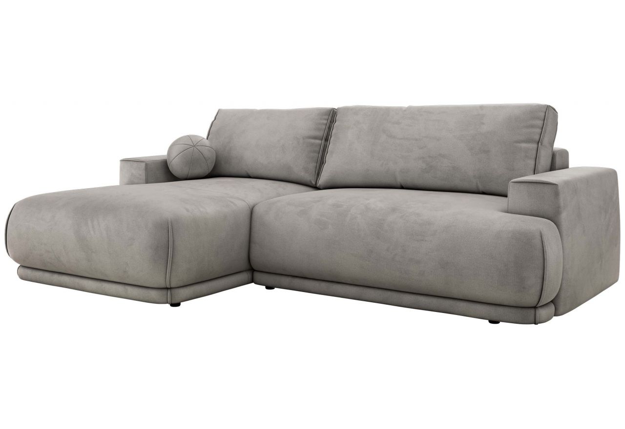 Narożnik RINA L - strona lewa - jasnoszary, welwet