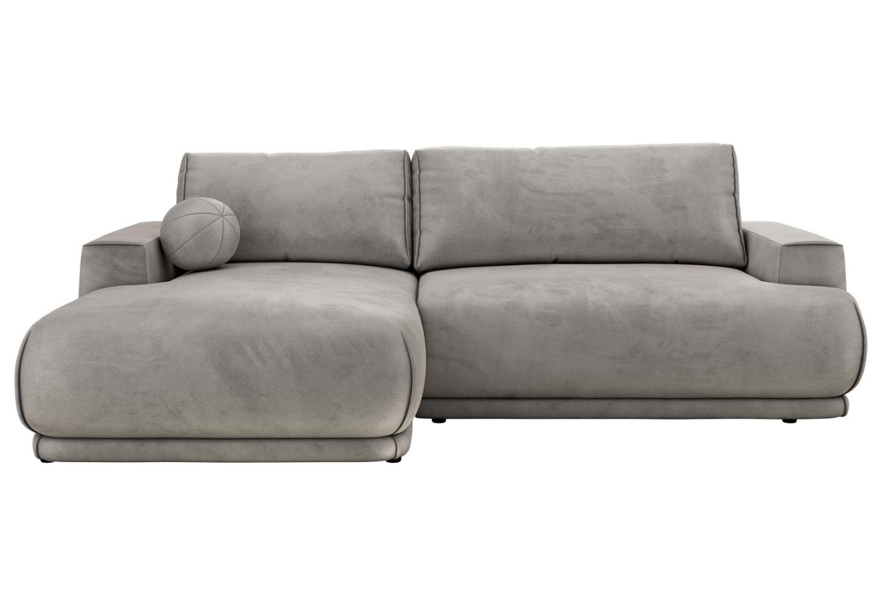 Narożnik RINA L - strona lewa - jasnoszary, welwet