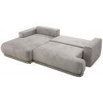 Narożnik RINA L - strona lewa - jasnoszary, welwet