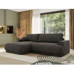 Narożnik RINA L - strona lewa - ciemnoszary, welwet