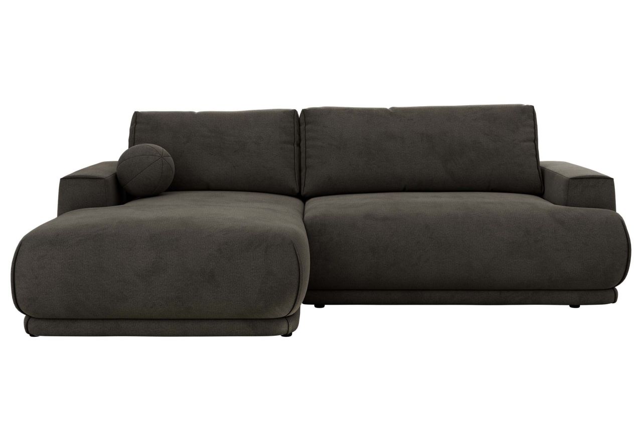 Narożnik RINA L - strona lewa - ciemnoszary, welwet