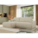 Narożnik RINA L - strona lewa - kremowy, struktura